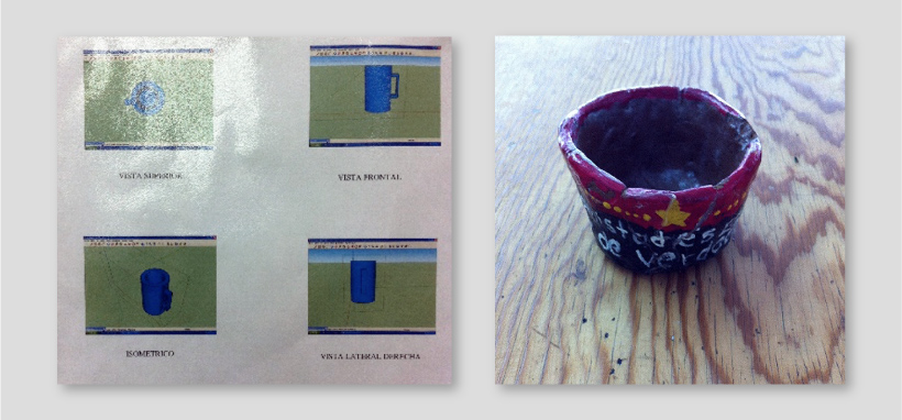 <b>Figuras 3a y 3b.</b> Proyecto artesanal: vistas y prototipo. Image