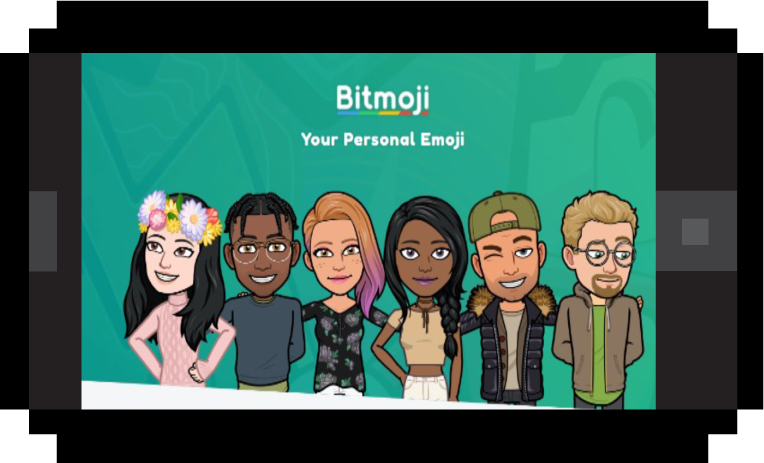 <b>Figura 5.</b> <i>Bitmoji</i> permite crear personajes (avatares) e imágenes personalizadas de forma gratuita. Image